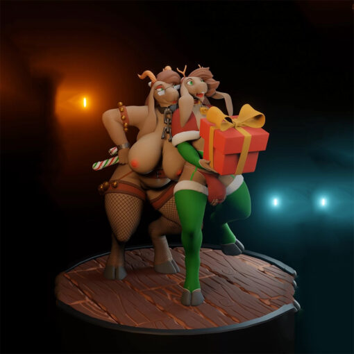 Jake and Mom Christmas 3D Sculpt