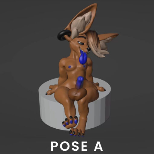 Mustard Pose A Fox 3D Sculpt