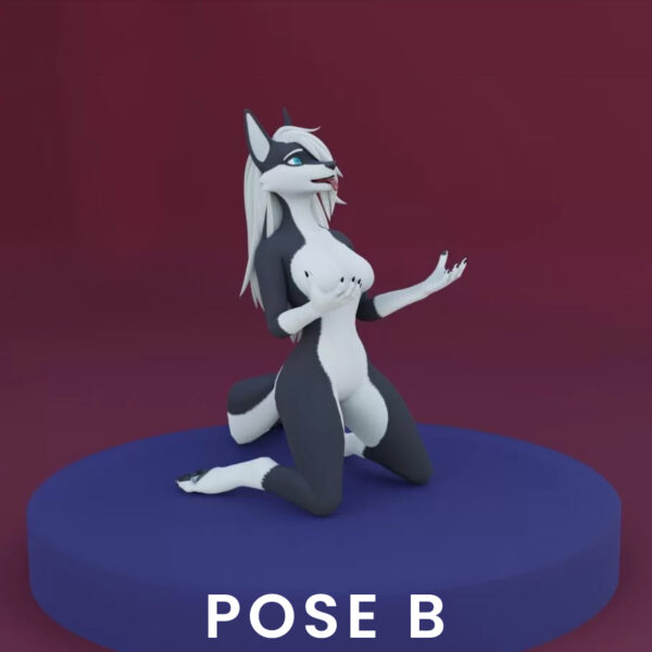 Zoe Penholder B Pose 3D Sculpt