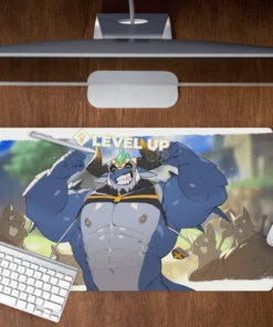 Tempered Kobold Level Up - Desk Mat by Vorusu