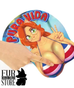 Alternative view of Katrina Fowler - Squishy Furry Mousepad by GalacticMichi | Bikini & Topless Variants