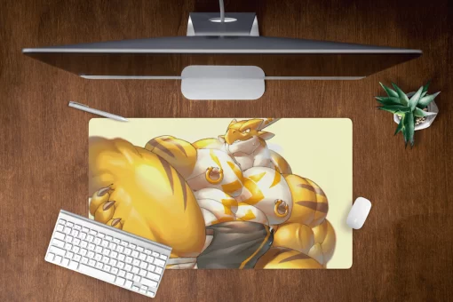 Yellow Dragon - 70x40cm Desk Mat by Vorusu