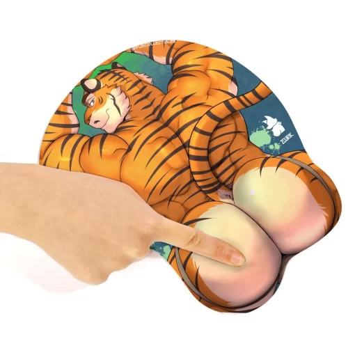 Tiger Dad - Squishy Furry Mousepad by Zourik