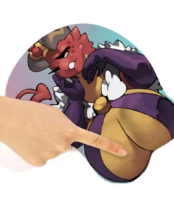 Alternative view of Kobolds! Queen - Squishy Furry Mousepad by BittenHard | Blue & Red Variants