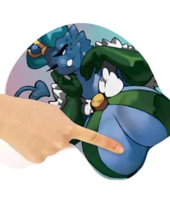 Kobolds! Queen - Squishy Furry Mousepad by BittenHard | Blue & Red Variants