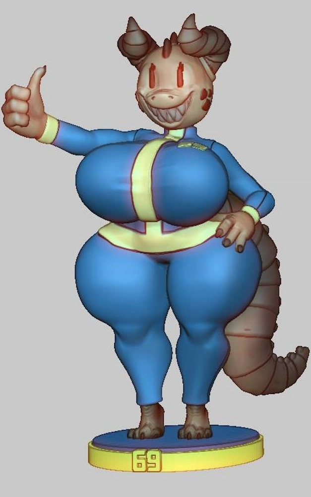 FemClaw Pipgal - by Joputapelirrojo 1 FemClaw PipGal statue