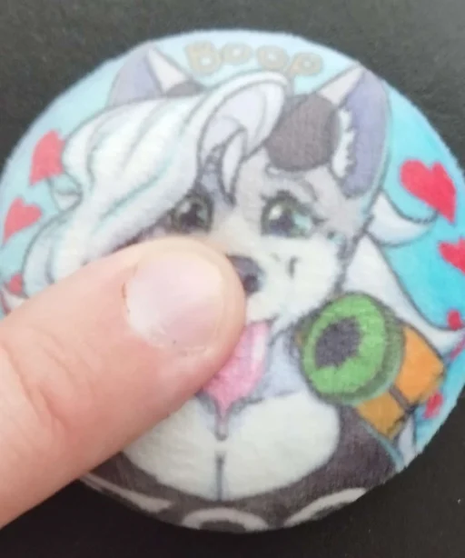 Alternative view of Boop the Plush Snoot Pin by KafiroBlueElement