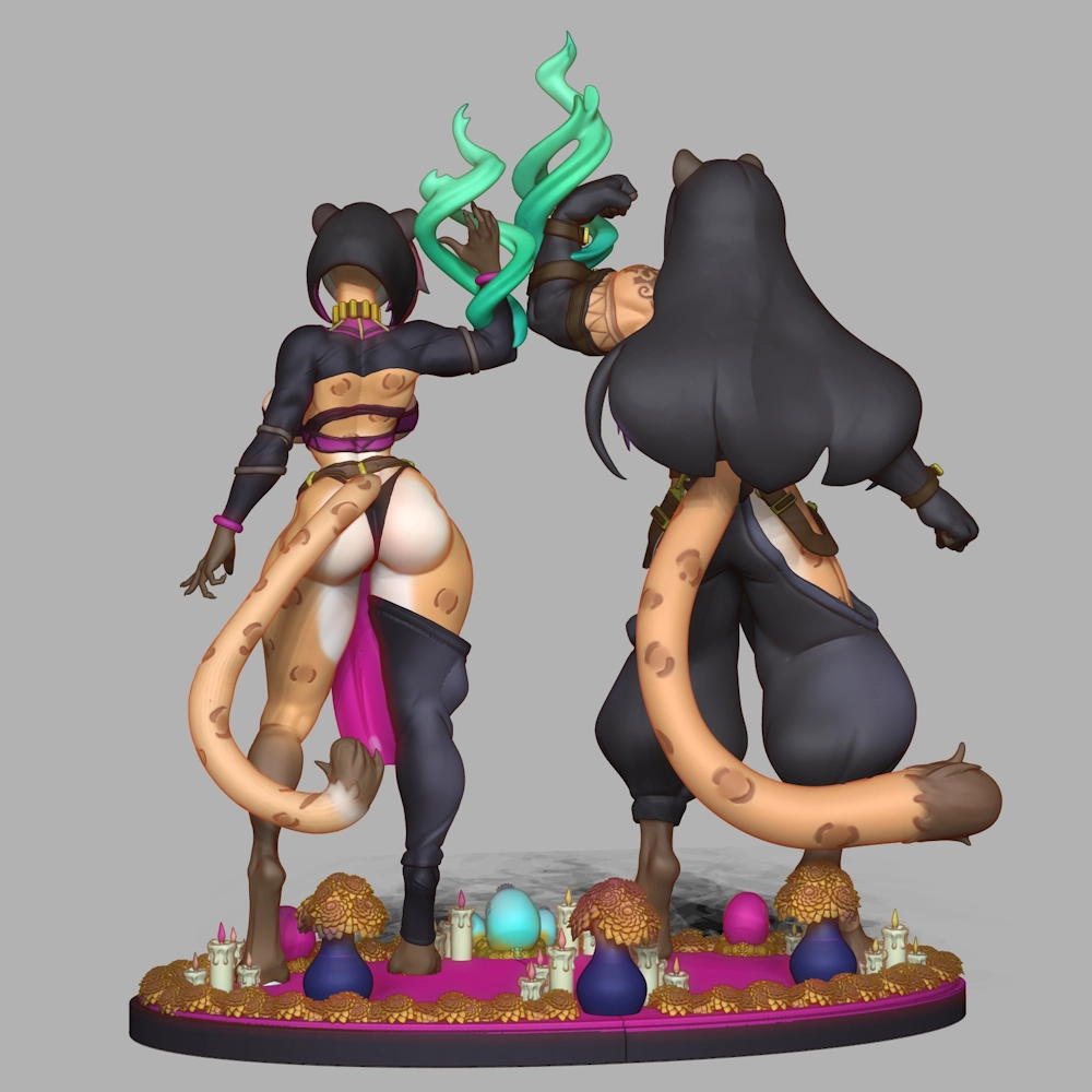 Yaotil & Atzi Jaguar Statues by TattooRexy & Joputapelirrojo 4 Yaotil & Atzi Jaguar Statues by TattooRexy & Joputapelirrojo - Image 4