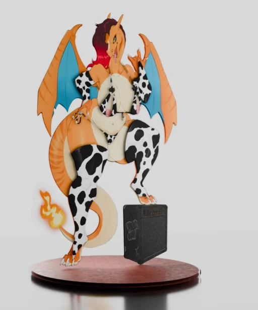Zahra the Sexy Charred-Lizard Acrylic Standee by Sweet_Chubbs 6