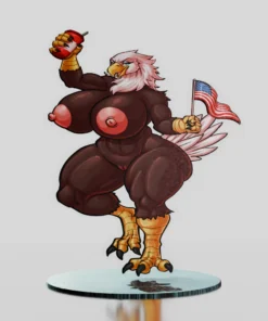 Alternative view of Liberty, the Patriotic Eagle Standee by Kobu Art