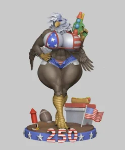 Home - SUMMER TIME 4 Patriotic anthro eagle statue by Joputapelirrojo