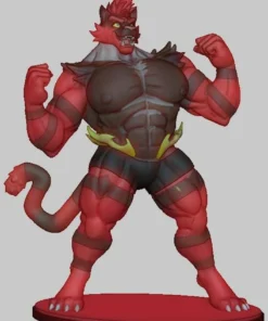 Dylan the Fiery Wrestler Cat Statue by Zourik & Joputapelirrojo