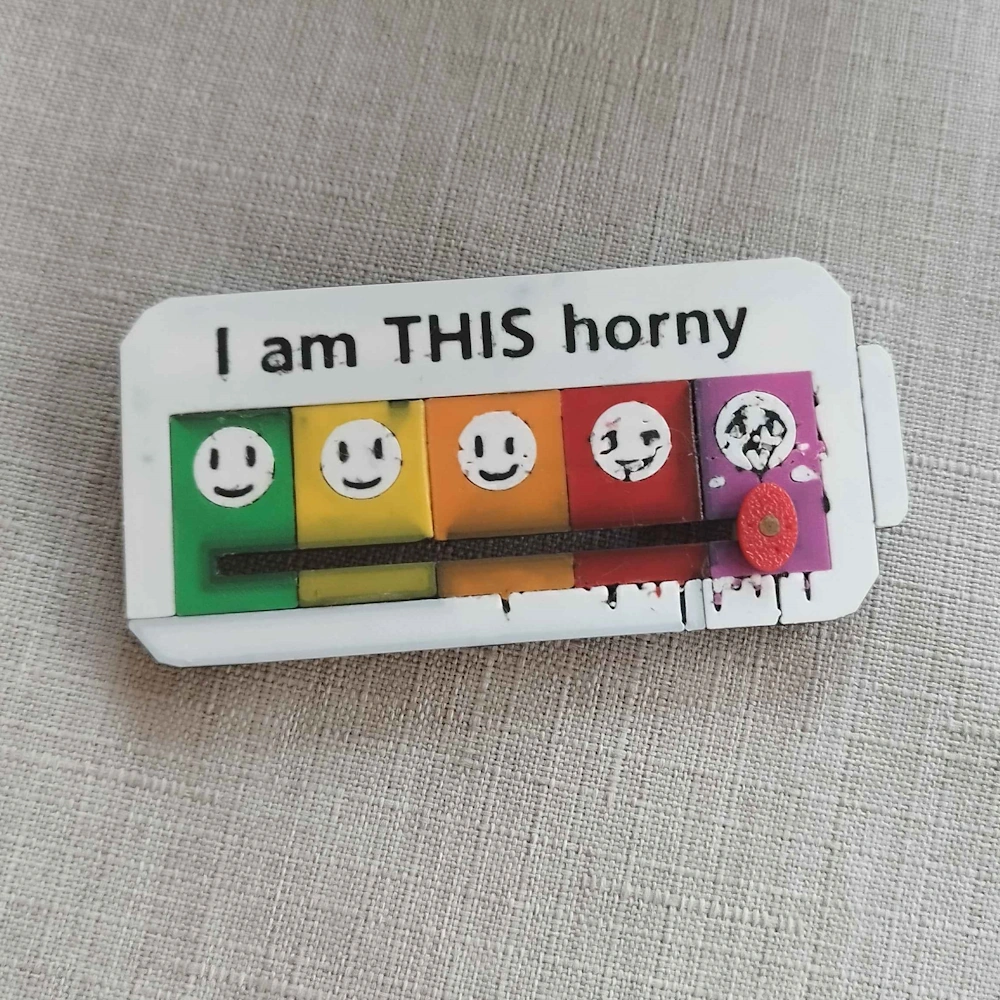 Horny-Meter Pin by FurCollectibles Store 1 Horny-Meter Pin by FurCollectibles Store